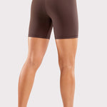 Women's Sleek Biker Shorts 6" Black Tie Dye Flowers