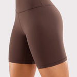 Women's Sleek Biker Shorts 6" Black Tie Dye Flowers