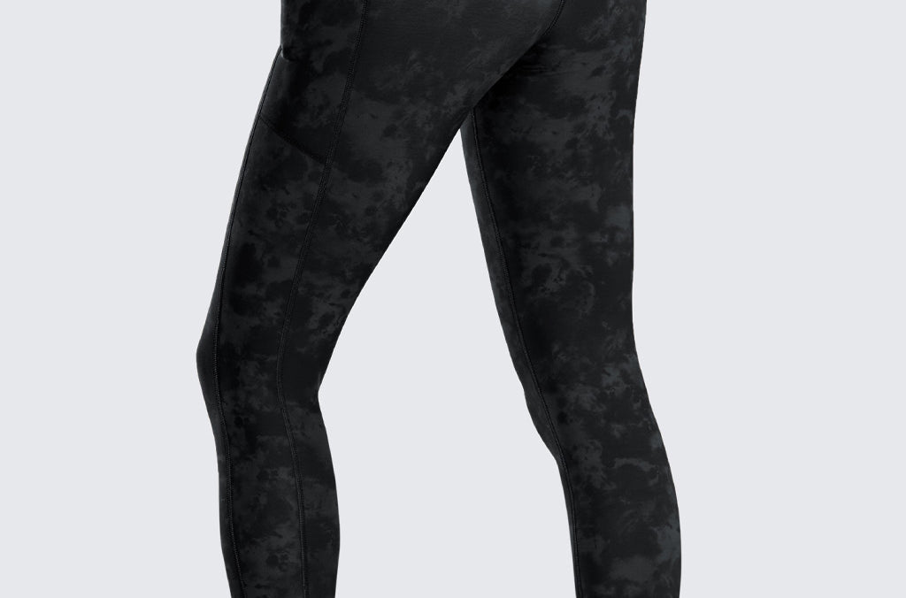 CRZ YOGA Women's Fleece Lined Leggings with Pockets 25'' True Navy