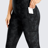CRZ YOGA Women's Fleece Lined Leggings with Pockets 25'' Hot Fudge Brown