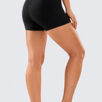 CRZ YOGA Women's Yoga Train High Rise Biker Shorts Nakedfeel Short 3'' Waves Blue