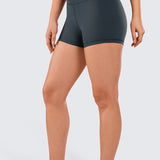 CRZ YOGA Women's Yoga Train High Rise Biker Shorts Nakedfeel Short 3'' Black