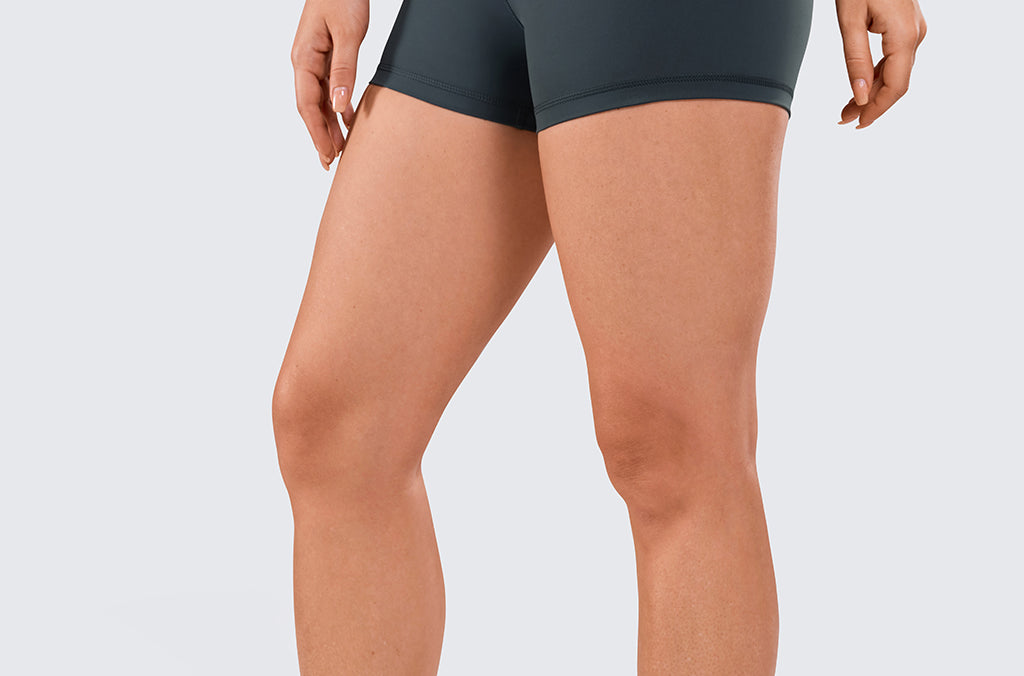 CRZ YOGA Women's Yoga Train High Rise Biker Shorts Nakedfeel Short 3'' Black