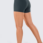 CRZ YOGA Women's Yoga Train High Rise Biker Shorts Nakedfeel Short 3'' Black