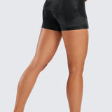 CRZ YOGA Women's Yoga Train High Rise Biker Shorts Nakedfeel Short 3'' Black