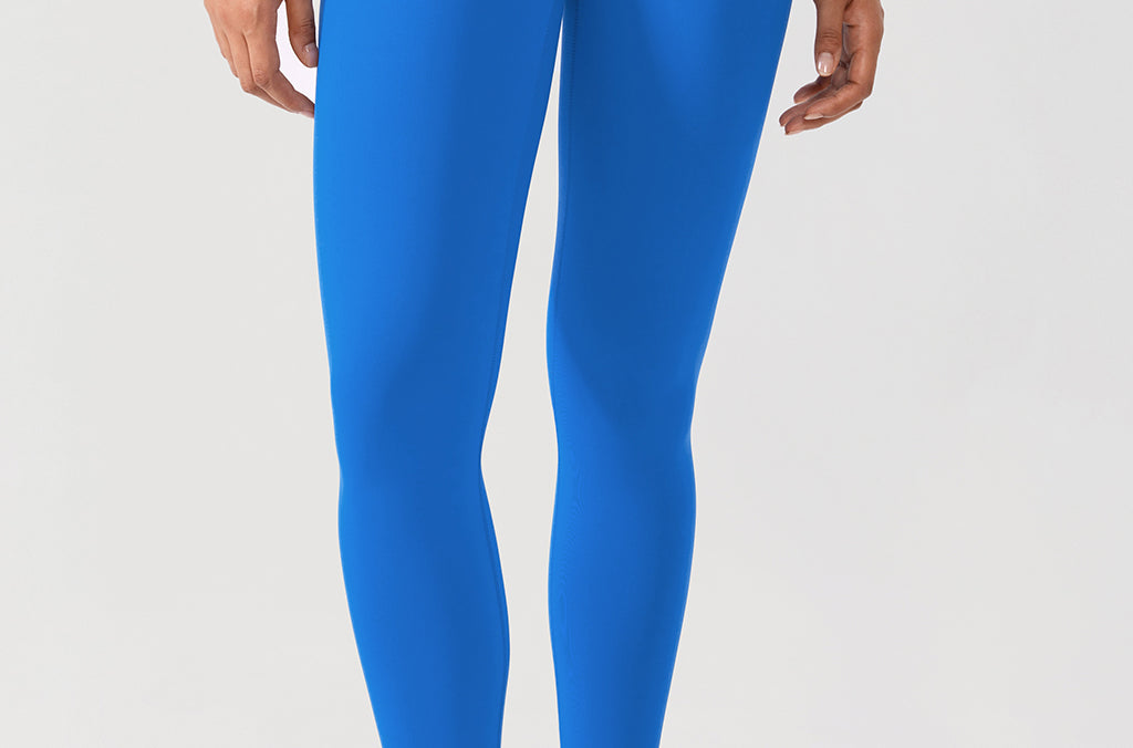 CRZ YOGA Women's Yoga Lounge High Rise Butterluxe Yoga Leggings 25'' Sparkle Blue