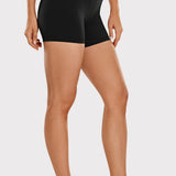 CRZ YOGA Women's Yoga High Rise Biker Shorts Butterluxe Shorts 4'' Deep Purple