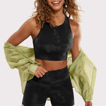 CRZ YOGA Women's Yoga High Rise Biker Shorts Butterluxe Shorts 4'' Black