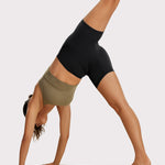 CRZ YOGA Women's Yoga High Rise Biker Shorts Butterluxe Shorts 6'' Dark Forest Green