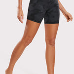 CRZ YOGA Women's Yoga High Rise Biker Shorts Butterluxe Shorts 6'' Black