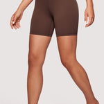 CRZ YOGA Women's Yoga High Rise Biker Shorts Butterluxe Shorts 6'' Dark Grey Camouflage 2