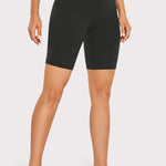 CRZ YOGA Women's Yoga High Rise Butterluxe Long Biker Shorts 8'' Sparkle Blue