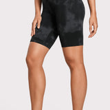 CRZ YOGA Women's Yoga High Rise Butterluxe Long Biker Shorts 8'' Black