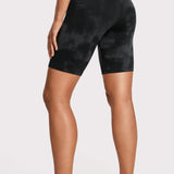 CRZ YOGA Women's Yoga High Rise Butterluxe Long Biker Shorts 8'' Black