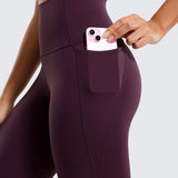 CRZ YOGA Women's Yoga Leggings 25" with Pockets Deep Purple