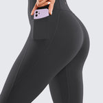 CRZ YOGA Women's Yoga Leggings 25" with Pockets Mysterious Grey