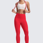 CRZ YOGA Women's Yoga Leggings 25" with Pockets Aurora Red