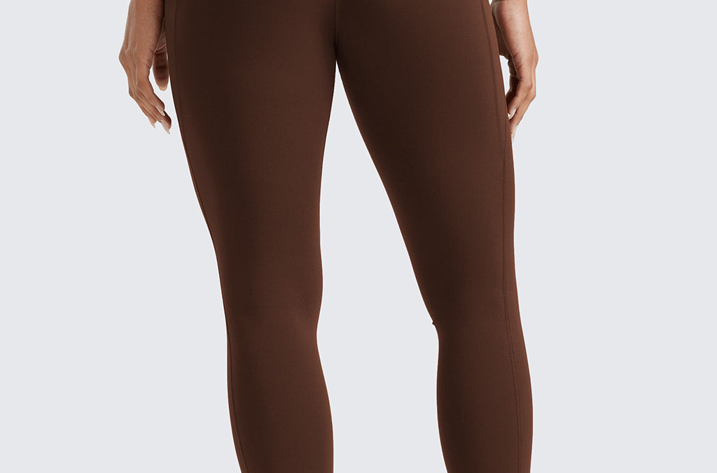 CRZ YOGA Women's Yoga Leggings 25" with Pockets Lava Brown