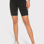 CRZ YOGA Women's Stretchy Pockets Shorts 8" Taupe