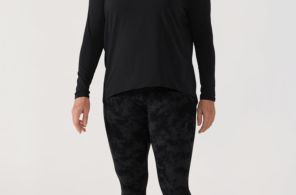 Women's Pima Cotton Boat Neck Long Sleeve Shirts Heathered Medium Grey