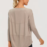 Women's Pima Cotton Boat Neck Long Sleeve Shirts White