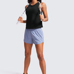 Women's Pima Cotton Cropped Tank Top Graphite Green