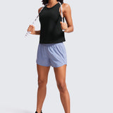 Women's Pima Cotton Cropped Tank Top Graphite Green