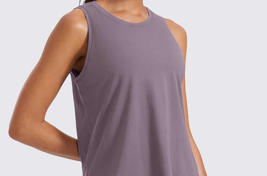 Women's Pima Cotton Cropped Tank Top Black