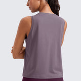 Women's Pima Cotton Cropped Tank Top Black