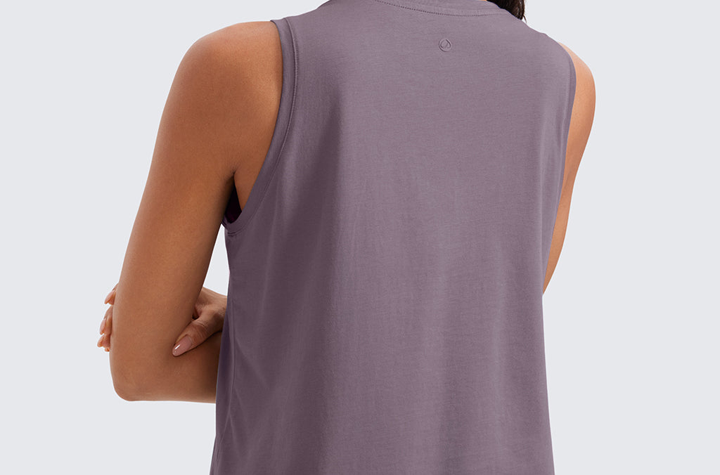 Women's Pima Cotton Cropped Tank Top Black