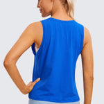 Women's Pima Cotton Cropped Tank Top purple gray