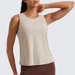 Women's Pima Cotton Cropped Tank Top Black