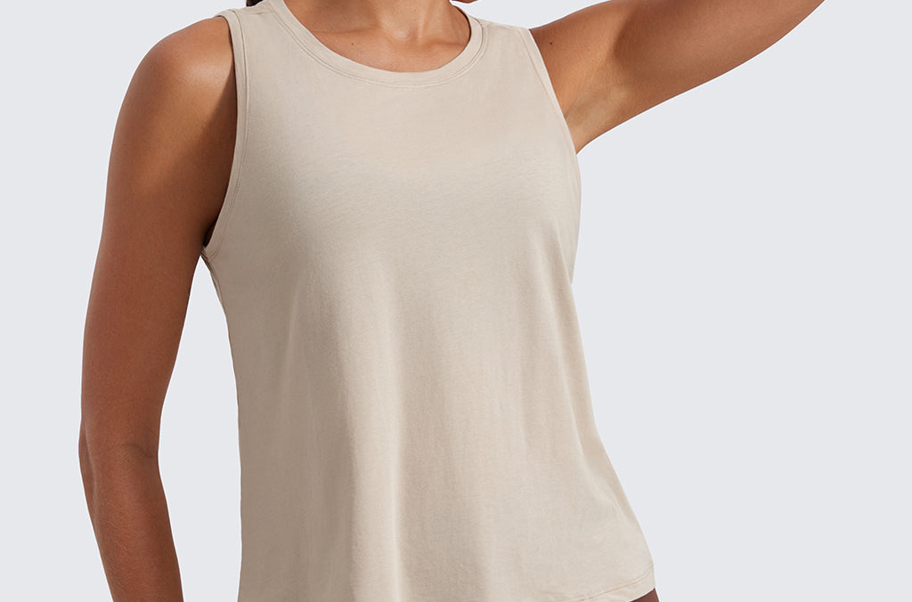 Women's Pima Cotton Cropped Tank Top Black