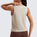 Women's Pima Cotton Cropped Tank Top Black