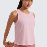 Women's Pima Cotton Cropped Tank Top purple gray