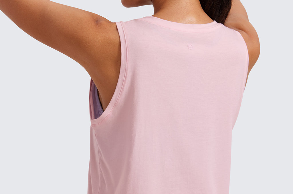 Women's Pima Cotton Cropped Tank Top Mojave Tan