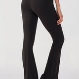 CRZ YOGA Women's V Cross Waist Flare Leggings 31'' Black