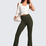 CRZ YOGA Women's High Waist Flare Leggings 30.5" Olive Green