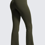 CRZ YOGA Women's High Waist Flare Leggings 30.5" Olive Green