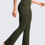 CRZ YOGA Women's High Waist Flare Leggings 30.5" Olive Green