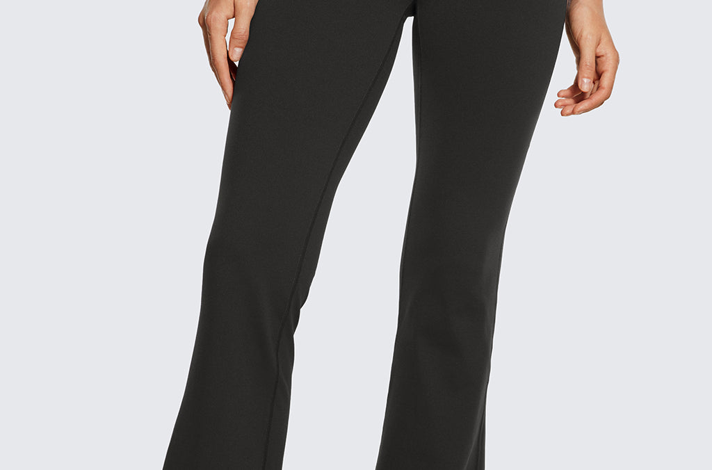 CRZ YOGA Women's High Waist Flare Leggings 32" True Navy