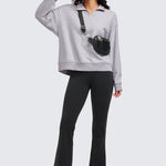 CRZ YOGA Women's High Waist Flare Leggings 32" True Navy