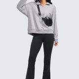 CRZ YOGA Women's High Waist Flare Leggings 32" True Navy