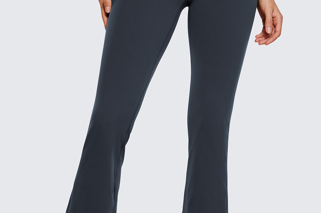 CRZ YOGA Women's High Waist Flare Leggings 32" True Navy