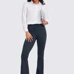 CRZ YOGA Women's High Waist Flare Leggings 32" True Navy