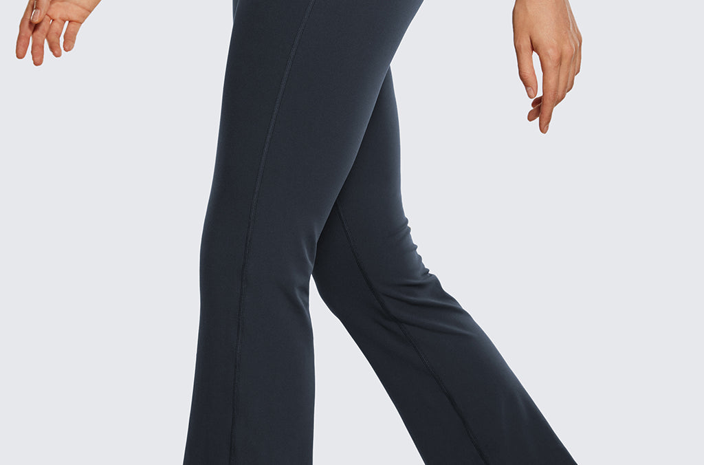 CRZ YOGA Women's High Waist Flare Leggings 32" True Navy