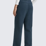 CRZ YOGA Women's Cotton Fleece Lined Sweatpants 30" Black