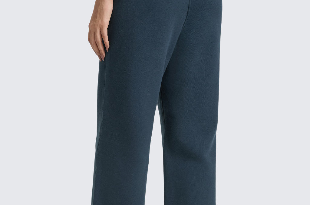 CRZ YOGA Women's Cotton Fleece Lined Sweatpants 30" Black