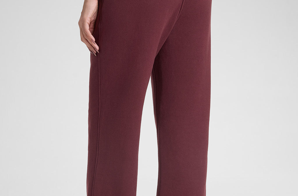 CRZ YOGA Women's Cotton Fleece Lined Sweatpants 30" Dove Grey Heather