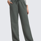 CRZ YOGA Women's Cotton Fleece Lined Sweatpants 30" Taupe